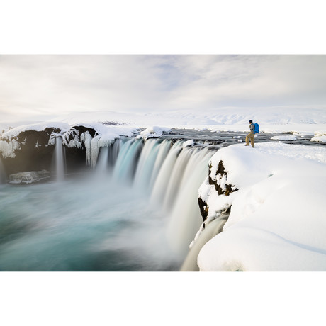 Iceland Frozen Waterfall (14"W x 11"H)