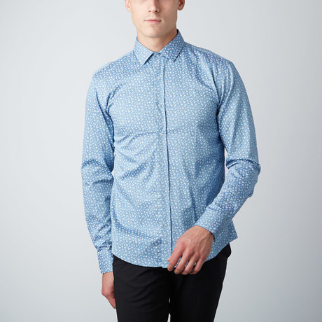 Sprigs Button-Up Shirt // Blue (S)