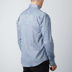 Flourished Paisley Button-Up Shirt // Gray (2XL)