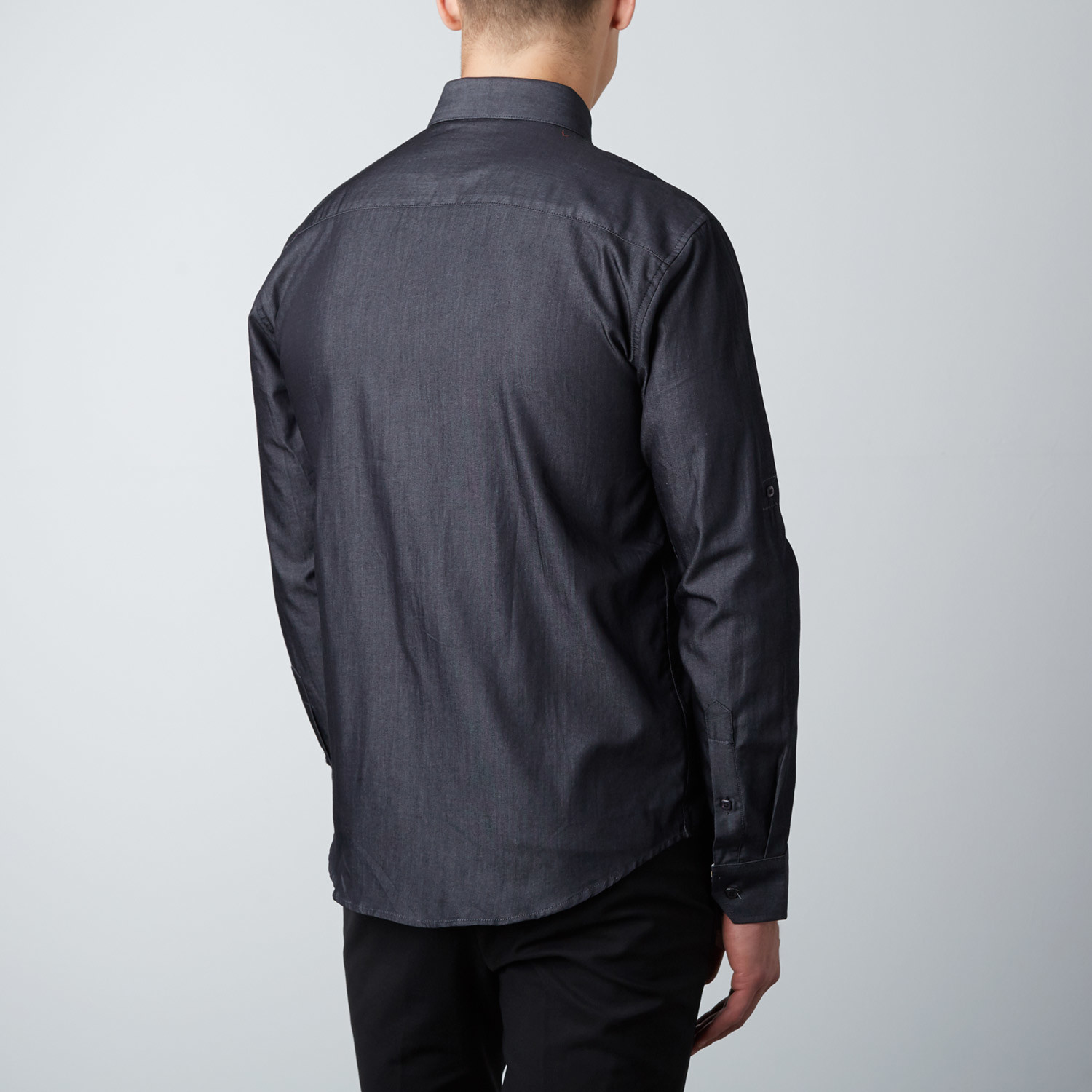 Textured Button-Up Shirt // Black (XL) - Clearance: Suiting + Dress ...