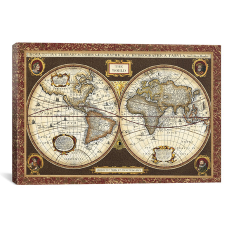 Decorative World Map (18"W x 12"H x 0.75"D)