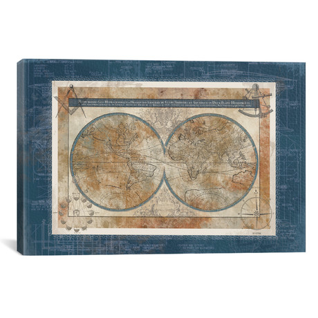 Blueprint of the World (18"W x 12"H x 0.75"D)