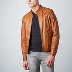 Ted Lamb Leather Biker Jacket // Tan (Euro: 56)
