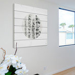 White Firs Painting Print // White Wood (18"W x 18"H x 1.5"D)