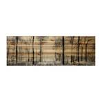 Pano Tree Forest Painting Print // Natural Pine Wood