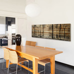 Pano Tree Forest Painting Print // Natural Pine Wood