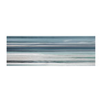 Lines of Summer Painting Print // White Wood (30"W x 10"H x 1.5"D)