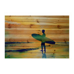 Taking It In Painting Print // Natural Pine Wood (18"W x 12"H x 1.5"D)