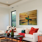 Taking It In Painting Print // Natural Pine Wood (18"W x 12"H x 1.5"D)