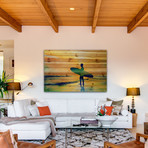 Taking It In Painting Print // Natural Pine Wood (18"W x 12"H x 1.5"D)