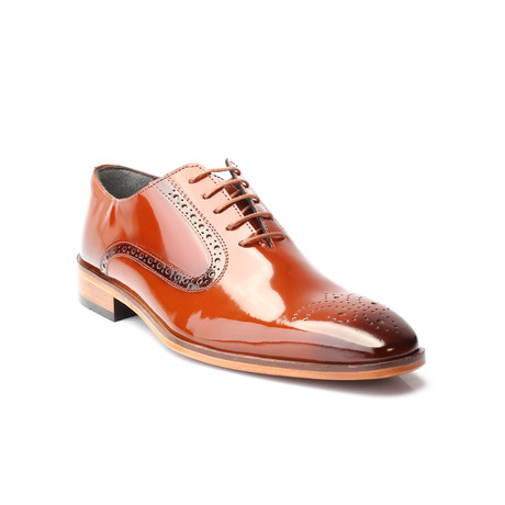 Patent Perforated Toe Oxford Brogue // Tobacco (Euro: 41)