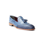 Woven Toe Tassel Loafer // Dark Blue (Euro: 45)