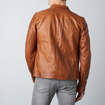 Hamilton Lamb Leather Biker Jacket // Tan (Euro: 50)