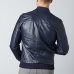 Gaudil Leather Jacket // Dark Blue (Euro: 50)