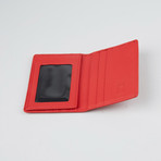 Leather Card Holder // Red