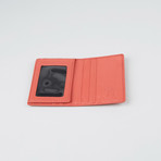 Leather Card Holder // Salmon