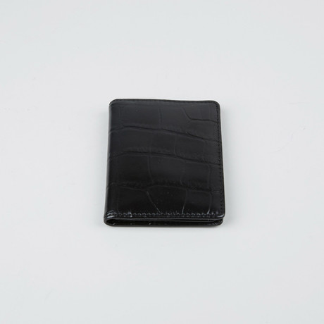 Crocco Embossed Card Holder // Black