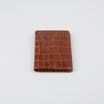 Crocco Embossed Card Holder // Brown