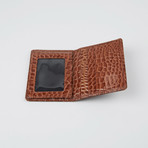 Crocco Embossed Card Holder // Brown