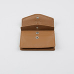 Print Nappa Card Holder // Dark Praline