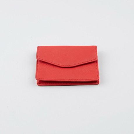 Print Nappa Card Holder // Red