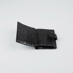 Crocco Embossed Leather Wallet // Black