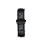 Alligator Embossed Apple Watch Strap // Black (38mm-40mm // Space Black Stainless Steel Clasp)
