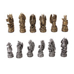 Chess USA // Dragon Kingdom Chess Set + Marble Board