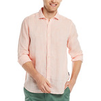 Long-Sleeved Linen Dress Shirt // Coral (XL)