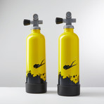 Scuba Tank Water Bottle // Set of Two