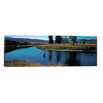 Trout Fisherman Slough Creek // Yellowstone National Park (36"W x 12"H x 0.75"D)