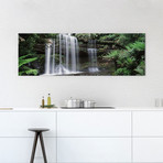 Waterfall in a forest, Russell Falls, Mt Field National Park, Tasmania, Australia // Panoramic Images (36"W x 12"H x 0.75"D)