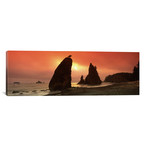 Seastacks Silhouette // Olympic National Park (36"W x 12"H x 0.75"D)