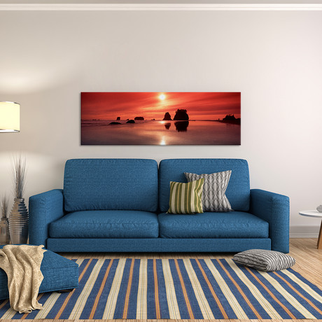 Sea Stacks // Sunset I (36"W x 12"H x 0.75"D)