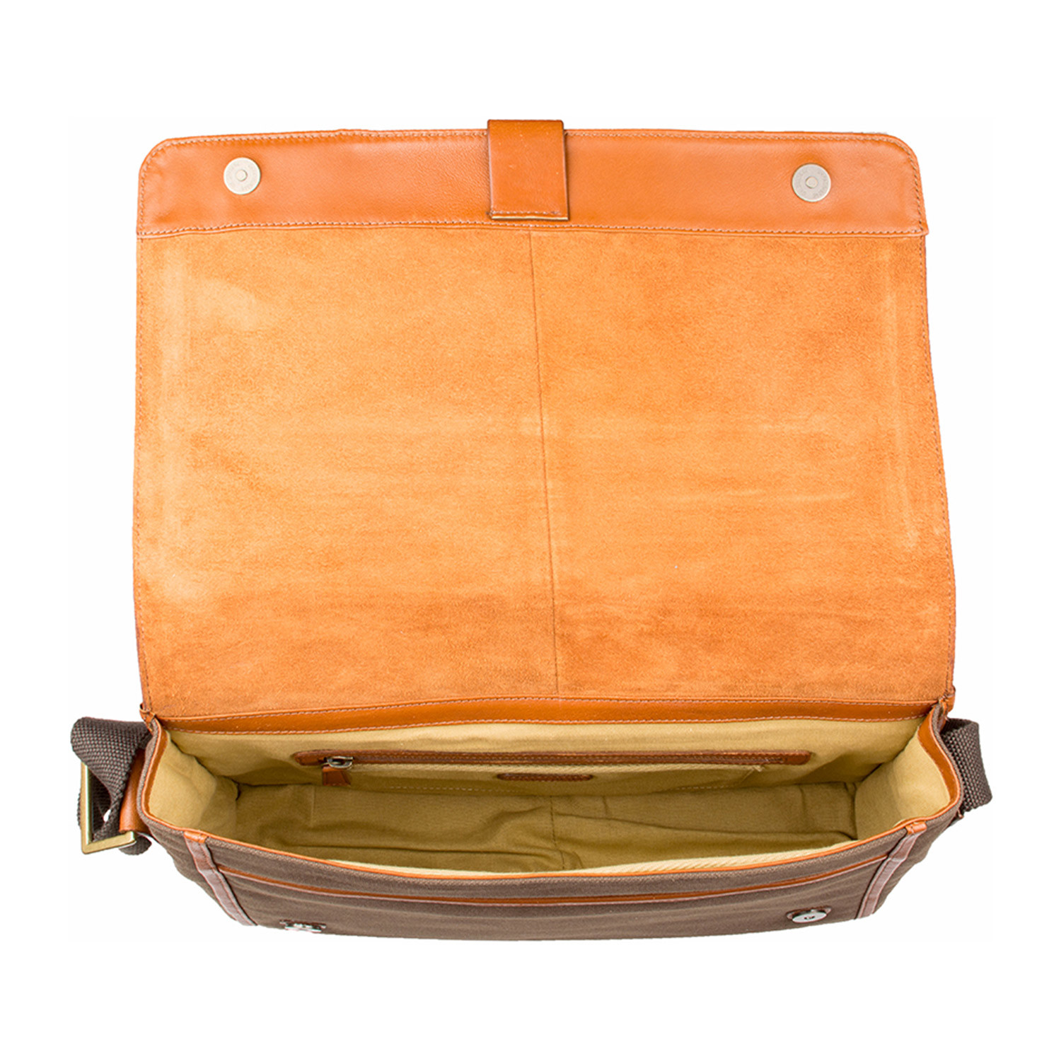 Aiden Canvas + Leather Laptop Messenger Bag // Desert Palm + Tan ...