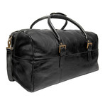 Charles Leather Cabin Weekend Bag // Black