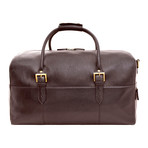 Charles Leather Cabin Weekend Bag // Brown