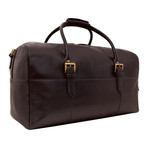 Charles Leather Cabin Weekend Bag // Brown