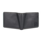 Camel Stitch RFID Blocking Wallet // Bifold // Black