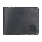 Camel Stitch RFID Blocking Wallet // Bifold // Black