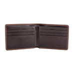 Camel Stitch RFID Blocking Wallet // Bifold // Brown