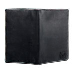 Camel Stitch RFID Blocking Passport Wallet // Black