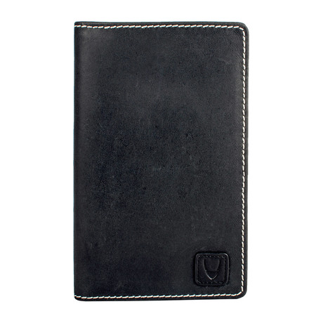 Camel Stitch RFID Blocking Passport Wallet // Black