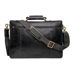 Parker Leather Briefcase // Black // Large