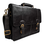 Parker Leather Briefcase // Black // Large