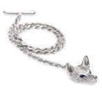 Fox Head Lapel Chain // Silver