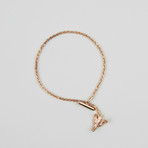 Fox Head Lapel Chain // Rose Gold