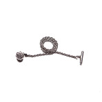 Knot Lapel Chain // Silver