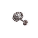 Knot Lapel Chain // Silver