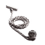 Knot Lapel Chain // Silver